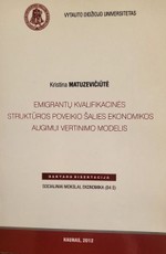 Emigrantų kvalifikacinės struktūros poveikio šalies ekonomikos augimui vertinimo modelis