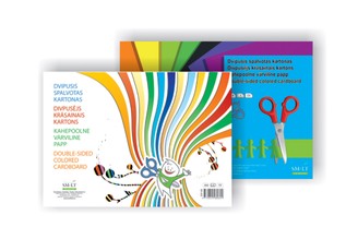 Dvipusis spalvotas kartonas A4 8l