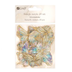 Lipdukai DRUGELIAI 20vnt mėnulio mėlyna