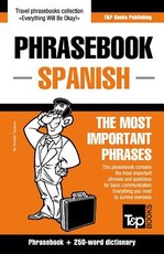 English-Spanish phrasebook and 250-word mini dictionary