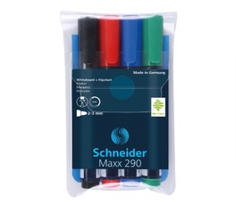 Žymeklių rinkinys baltai lentai Schneider Maxx 290 4spalvos