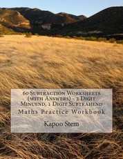 60 Subtraction Worksheets (with Answers) - 2 Digit Minuend, 1 Digit Subtrahend