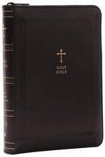 KJV Holy Bible, Compact Reference Bible, Leathersoft, Black with Zipper, 43,000 Cross-References, Red Letter, Comfort Print