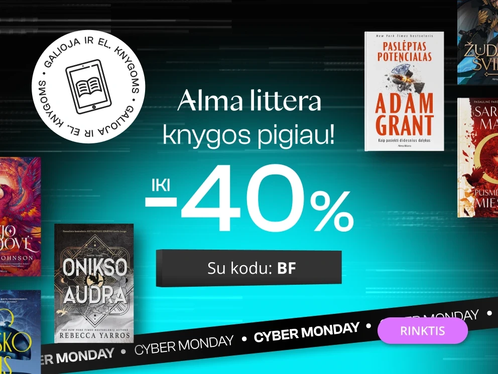 Leidyklos ALMA LITTERA knygoms iki -40% extra nuolaidos!