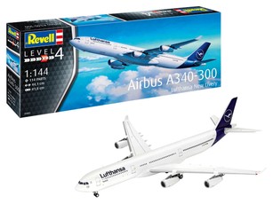 Plastikinis modelis Airbus A340-300 Lufthansa, naujas dizainas, mastelis 1:144