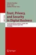 Trust, Privacy and Security in Digital Business