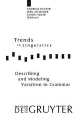 Describing and Modeling Variation in Grammar