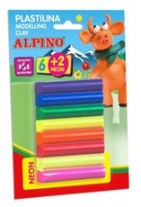 Plastilinas ALPINO 6sp+2neon