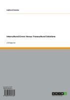 Intercultural Errors Versus Transcultural Solutions