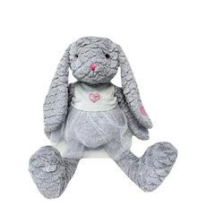 Pliušinis zuikutis Mascot Rose, 32 cm, pilkas