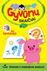 Gyvūnų skaičiai. Išsikirpk ir pasikabink skaičius!