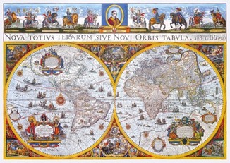 Medinė dėlionė „Nova Terrarum žemėlapis“, 1010 dalių