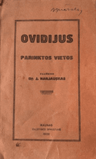 Ovidijus. Parinktos vietos
