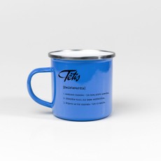 Metalinis puodelis su stilingu užrašu „Tėtis“, mėlynas, 300 ml