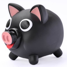 Kiaulė taupyklė „Jiggy Bank“, juoda