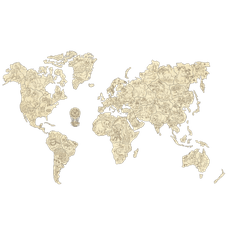 Medinė dėlionė Pasaulio žemėlapis vaikams L