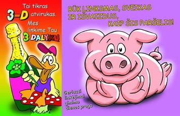 Linksmas trigubas atvirukas su voku