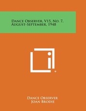 Dance Observer, V15, No. 7, August-September, 1948