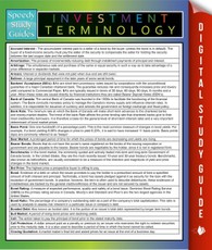 Investment Terminology