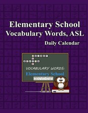 Whimsy Word Search, Elementary School Vocabulary Words - Daily Calendar - in ASL