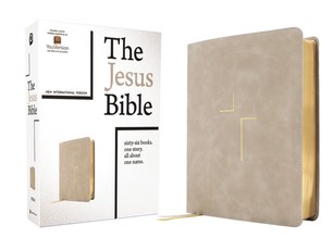 The Jesus Bible, NIV Edition, Leathersoft, Stone, Comfort Print