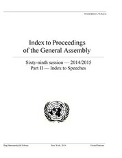 Index to Proceedings of the General Assembly