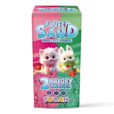 Kinetinis smėlis „Fluffy Sand“, rožinė ir žalia