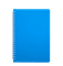 Sąsiuvinis su spirale, plastikiniu viršeliu BRIGHT B5 60lap., lang.melsvas