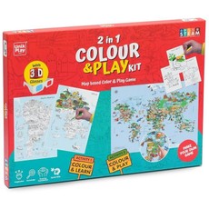 Rinkinys „Spalvink ir žaisk“, 2in1, anglų kalba