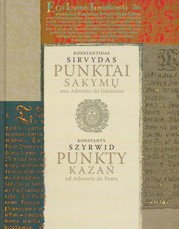 Konstantinas Sirvydas. Punktai sakymų nuo Advento iki Gavėnios