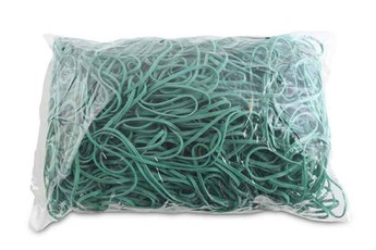 Gumytės 1kg 130mm žalios 3mm pločio