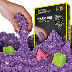 NATIONAL GEOGRAPHIC žėrintis kinetinio smėlio rinkinys (purpurinis)