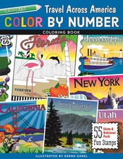 Color by Number Travel Across America Coloring Book - Print-On-Demand-Edition