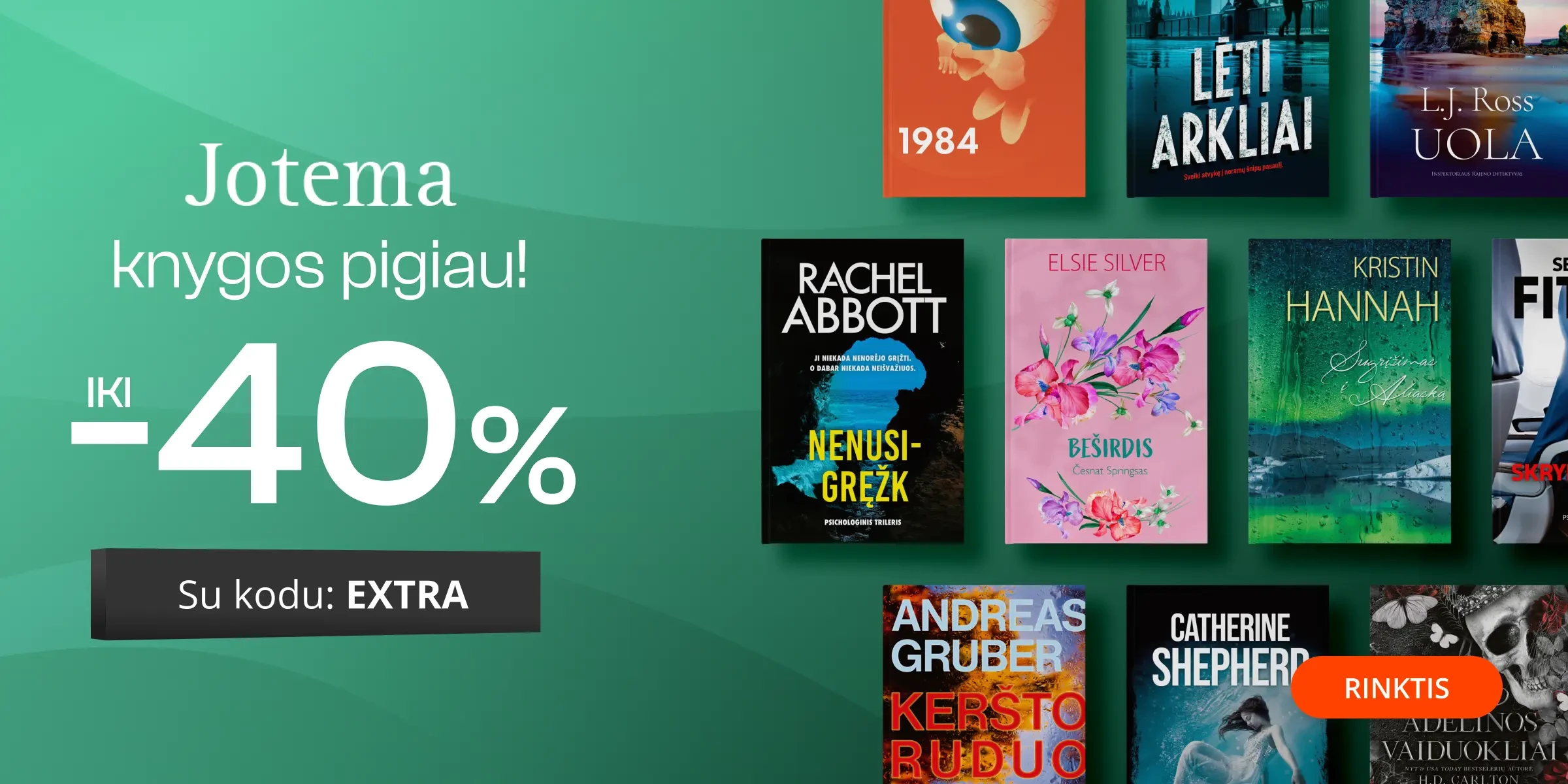 Leidyklos JOTEMA knygoms iki -40% extra nuolaidos!
