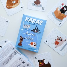 Kortų žaidimas „Karas – šunys prieš kates“