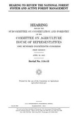 Hearing to review the National Forest System and active forest management