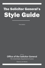 The Solicitor General's Style Guide