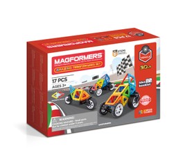 MAGFORMERS Magnetinis rinkinys „Mašinėlės“, 17 vnt.