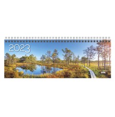 Horizontalus stalo kalendorius 2023 m. Nature