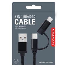 Įkrovimo laidas „2-in-1“, juodas