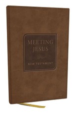KJV Meeting Jesus New Testament, Brown Leathersoft, Red Letter, Comfort Print