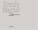 UNRULY MATTER