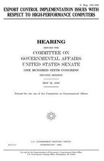Export control implementation issues with respect to high-performance computers