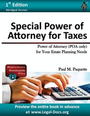 Special Power of Attorney for Taxes