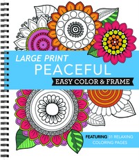 Large Print Easy Color & Frame - Peaceful