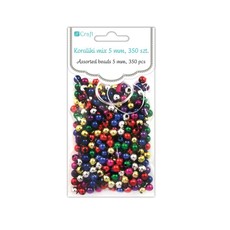 Metalizuoti karoliukai, 5mm, mix, 350vnt