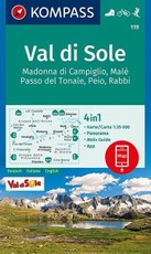 Val di Sole, Madonna di Campiglio, Malè, Passo del Tonale, Peio, Rabbi 1: 1:35 000