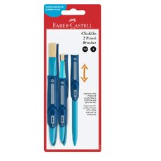 Teptukai Faber-Castell CLICK & GO, dydis 6+12, plokšti, 2vnt. blisteryje