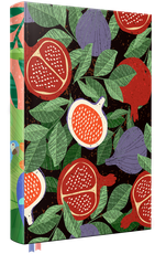 Užrašinė VAISIAI. Itin kokybiška ir jauki užrašų knygelė su nuotaikingu viršeliu, puslapiais taškeliais ir dviem skiriamosiomis juostelėmis