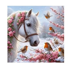 Deimantinė mozaika - Arklys žiemą
